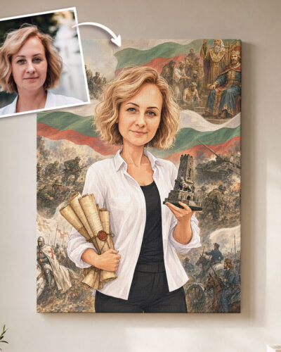 Карикатура за учителка по история с български герои